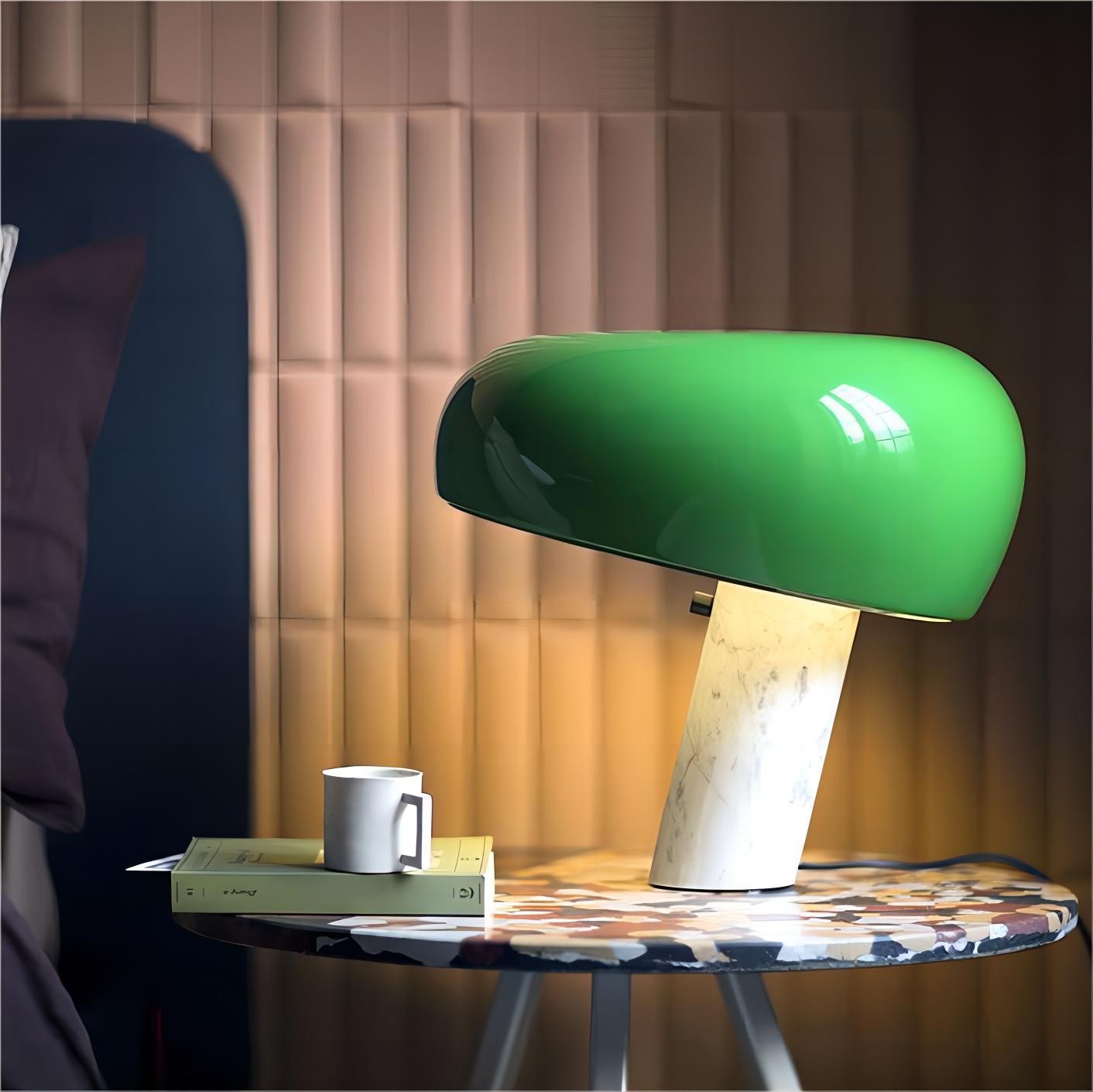 Paula Vintage Table Lamp with Marble Base