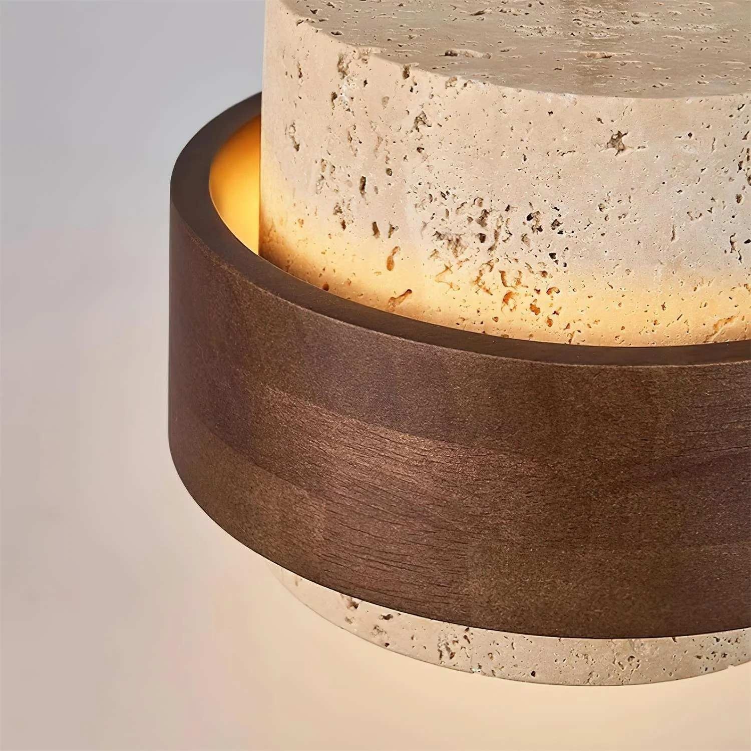 Timothy Wabi Sabi Natural Cylindrical Travertine Wall light