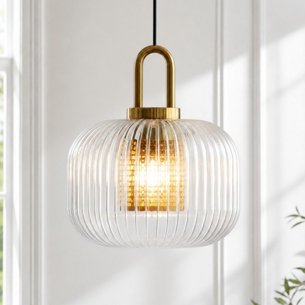Cove Rustic Glass Metal Pendant Light