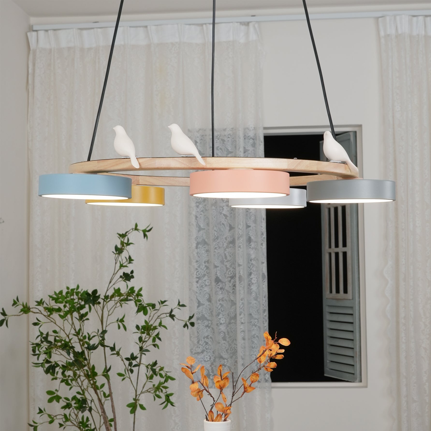 Myrithor Macarons Bird Woon Round Chandelier