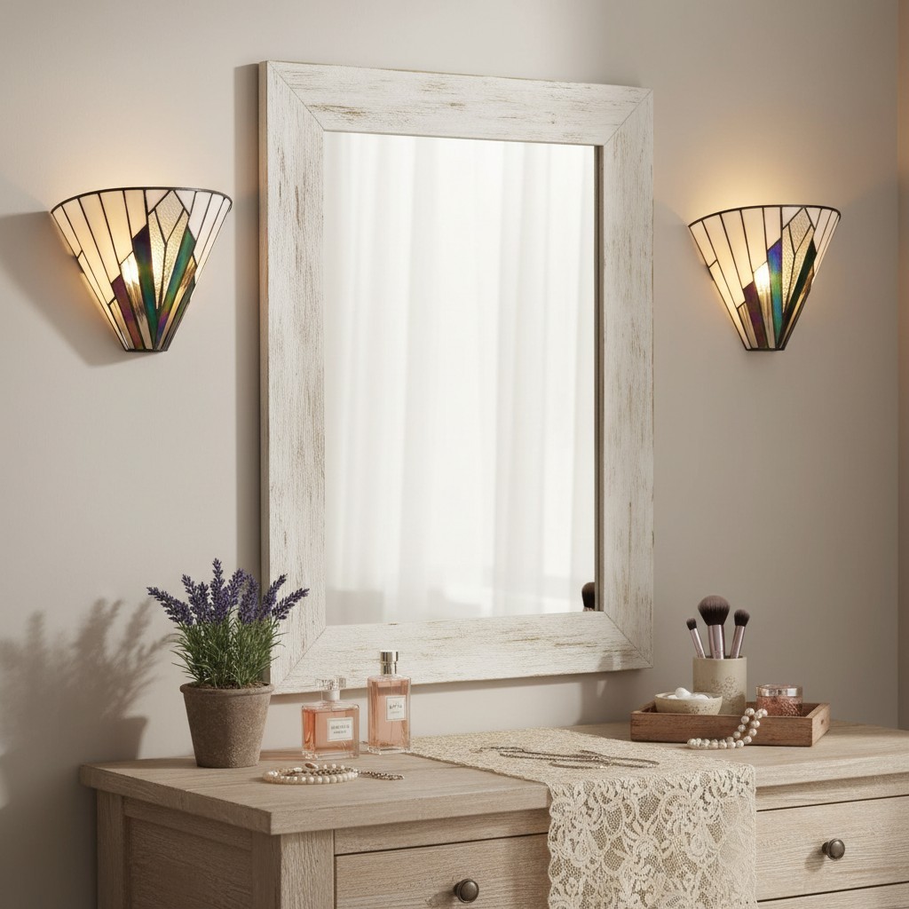 Eirwyn Tiffany Stained Glass Wall Sconce