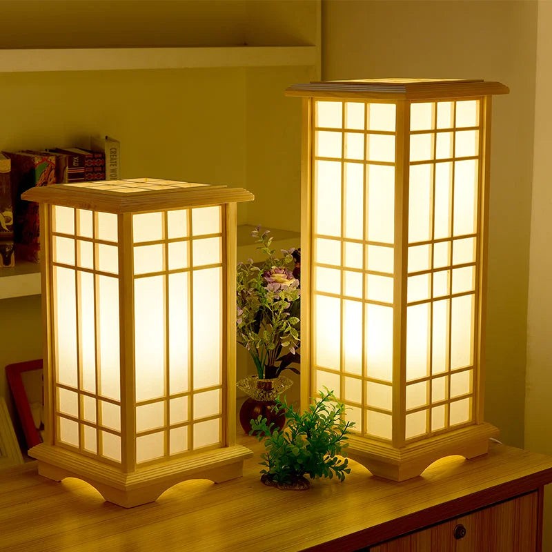 Rylar Japanese Style Wood Tatami Floor Lamp