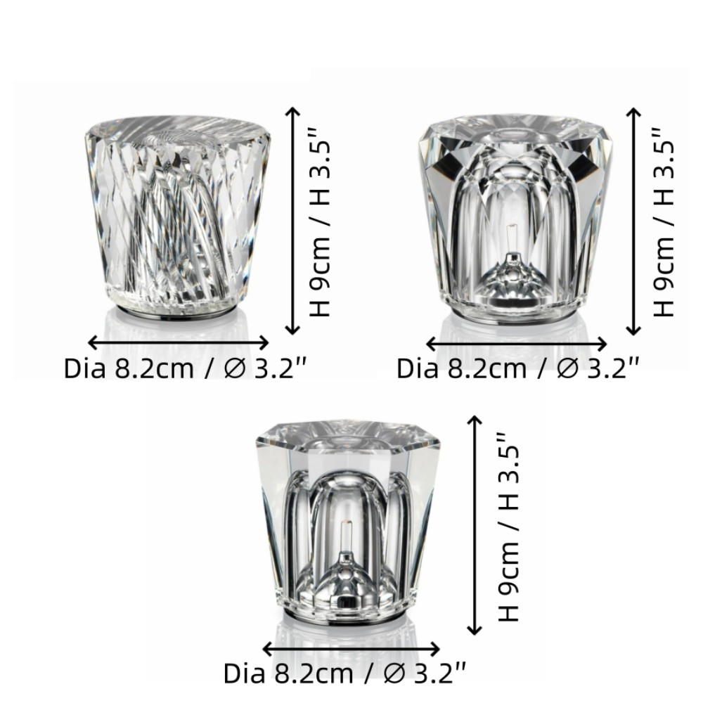 Faelith Modern Crystal Glass Faceted Table Lamp