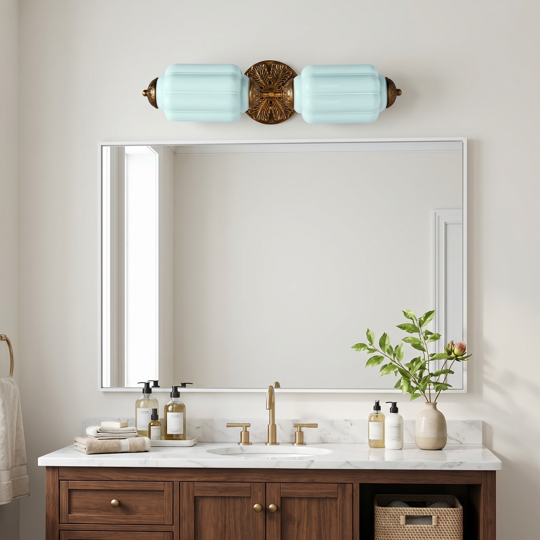 Hartnell Retro Colorful Art Deco Glass Eloise Wall Light