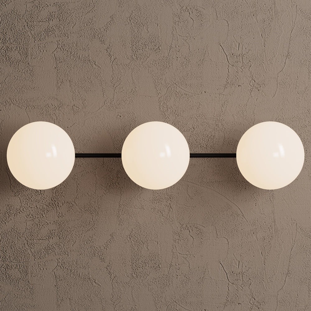 Philo Nordic 3-light Glass Globes Wall Light