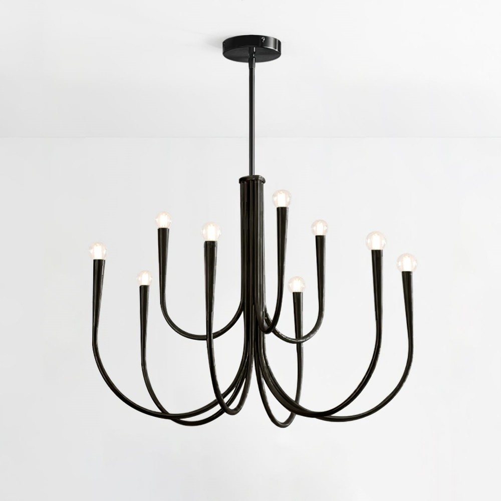 Luren Light Luxury Candle Iron Branch Chandelier