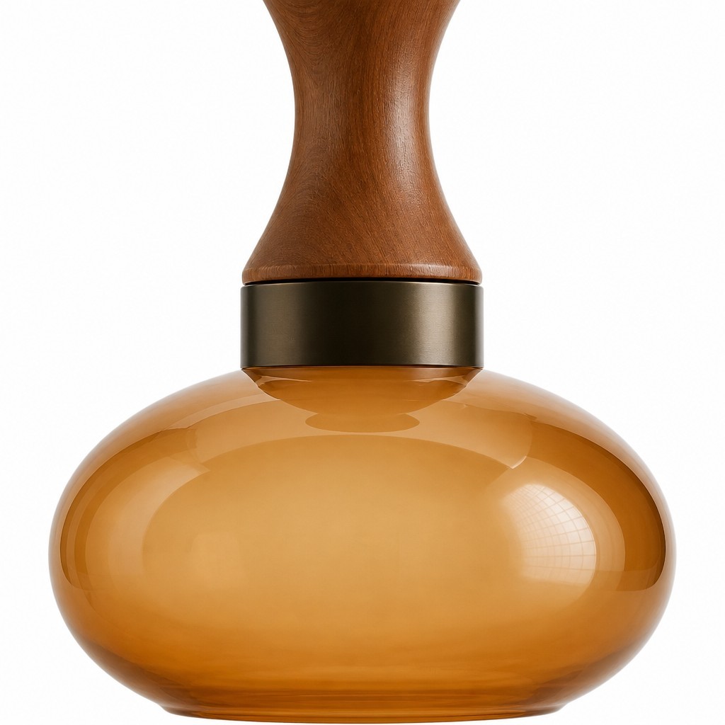 Nyxaris Vintage Bauhaus Round Glass Pendant Light