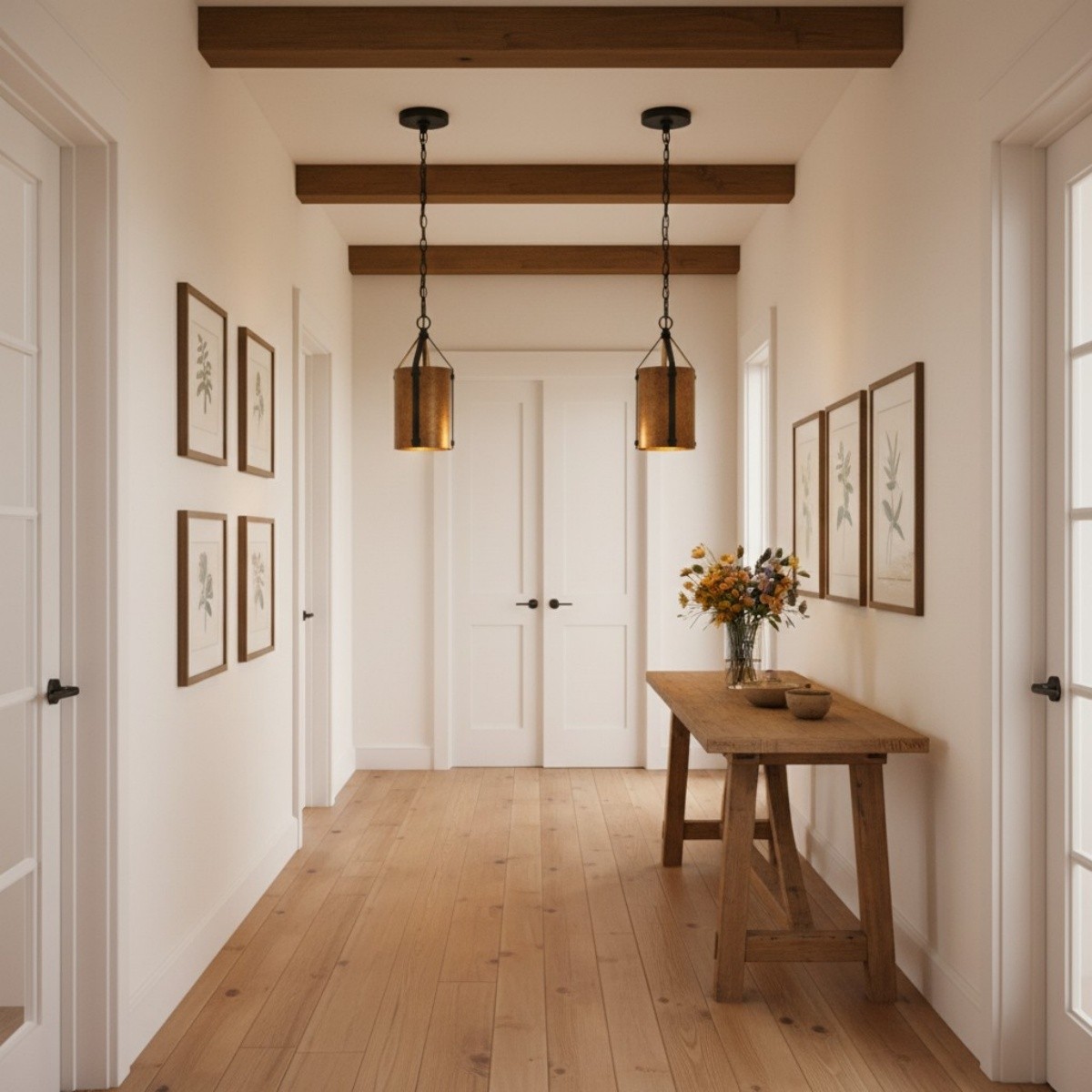 Grange Industrial Rustic Bronze Cylinder Pendant Light