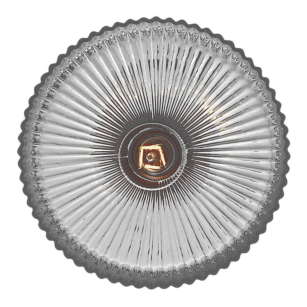 Hesper Farmhouse Ribbed Glass Pendant Light