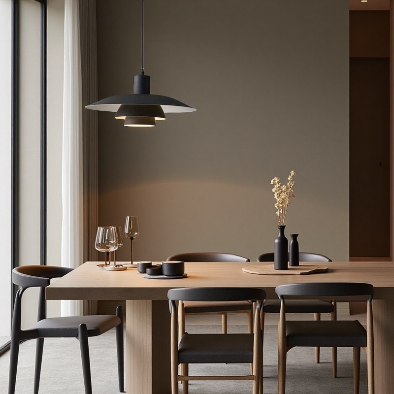 Emery Nordic Three Tier Metal Disc Pendant Light