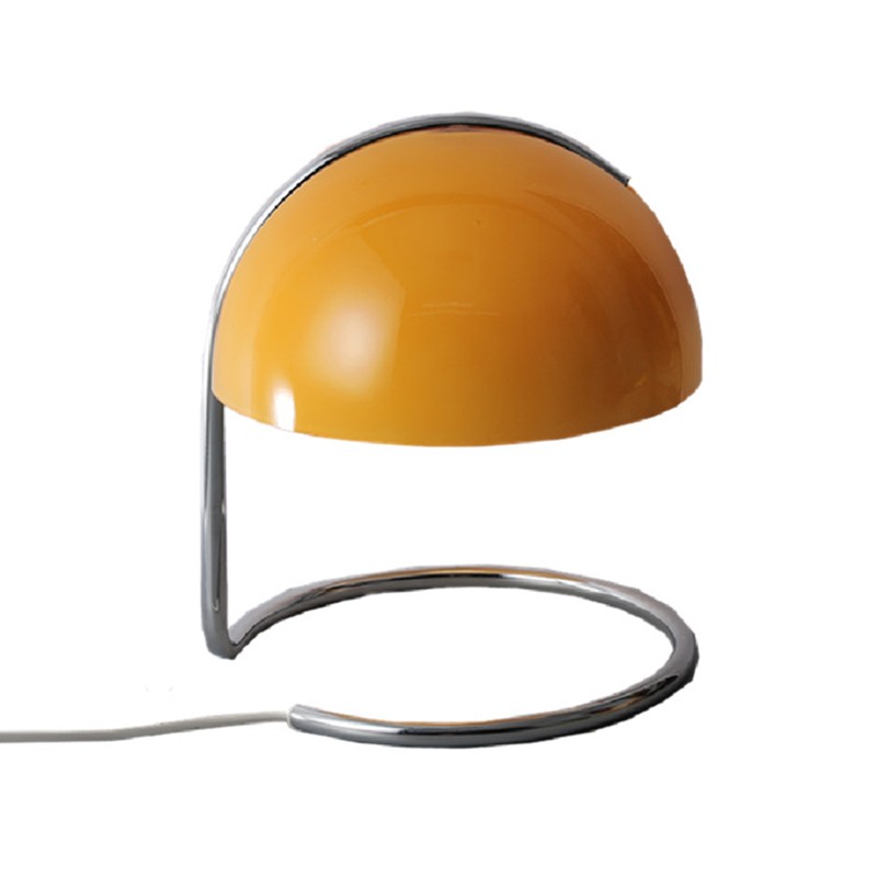 Olivia Bauhaus Bedside Table Lamps With Dome Glass Shades