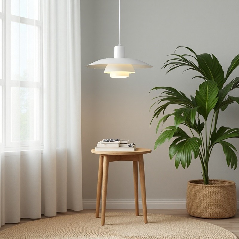 Emery Nordic Three Tier Metal Disc Pendant Light