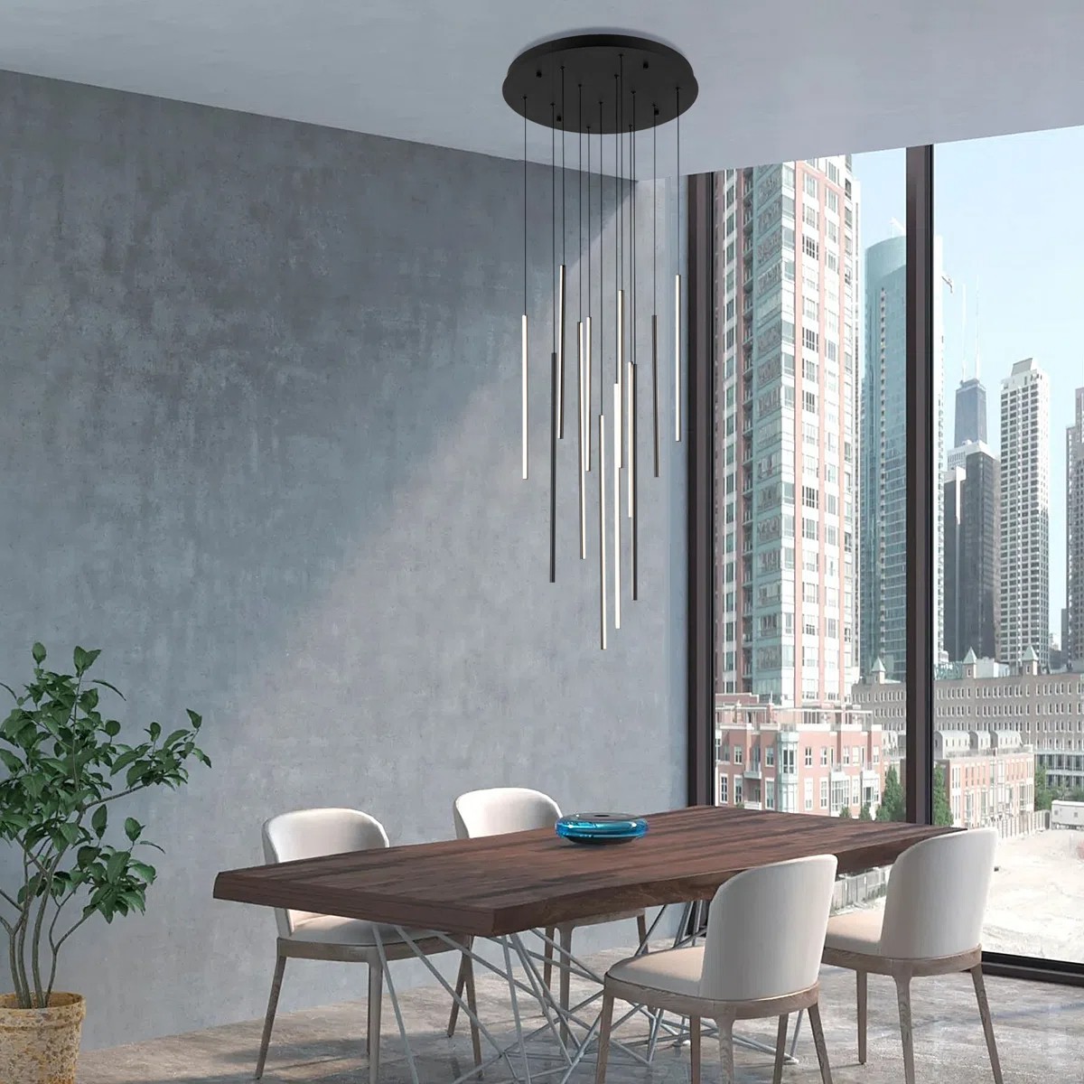 Rory Modern Cluster Cylinder Led Pendant Light