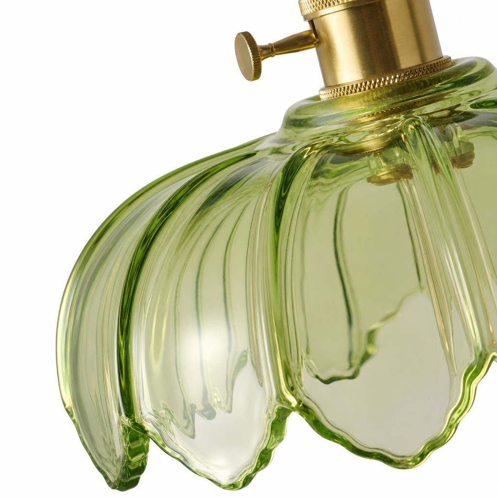Jacinta Green Scalloped Pendant Light