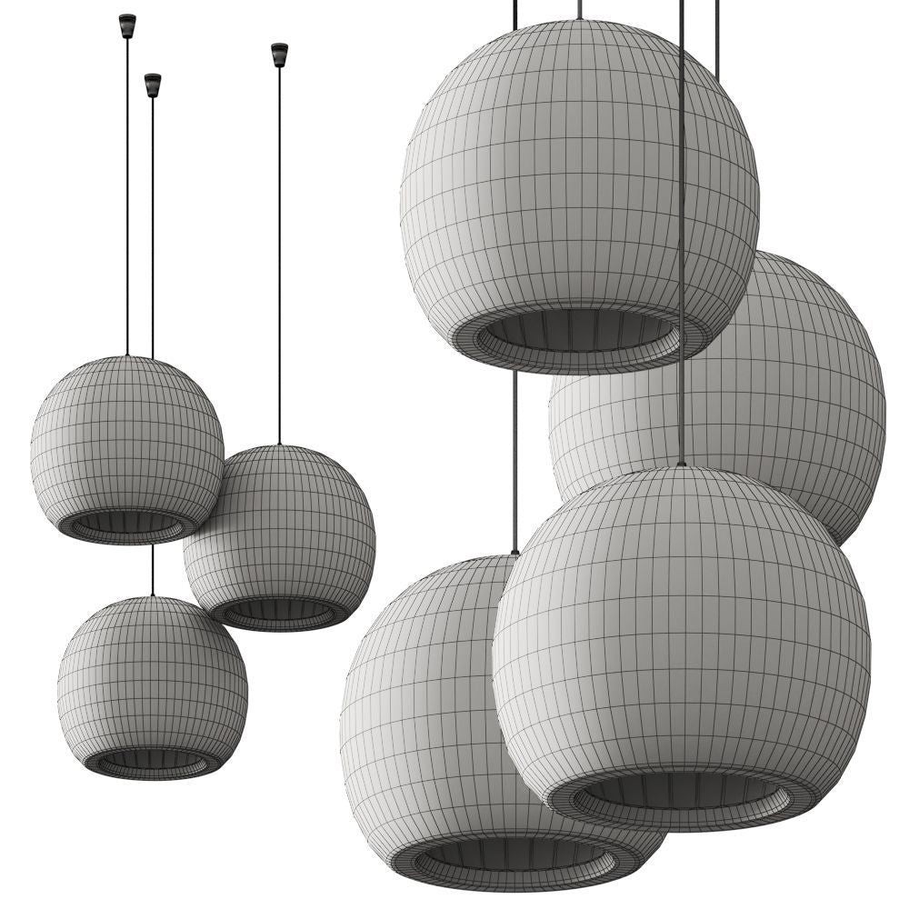 Nyxio Pleated Globe Glass Pendant Light