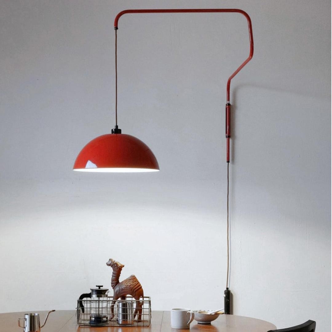 Thalys Minimalist Adjustable Swing Long Arm Dome Sconce