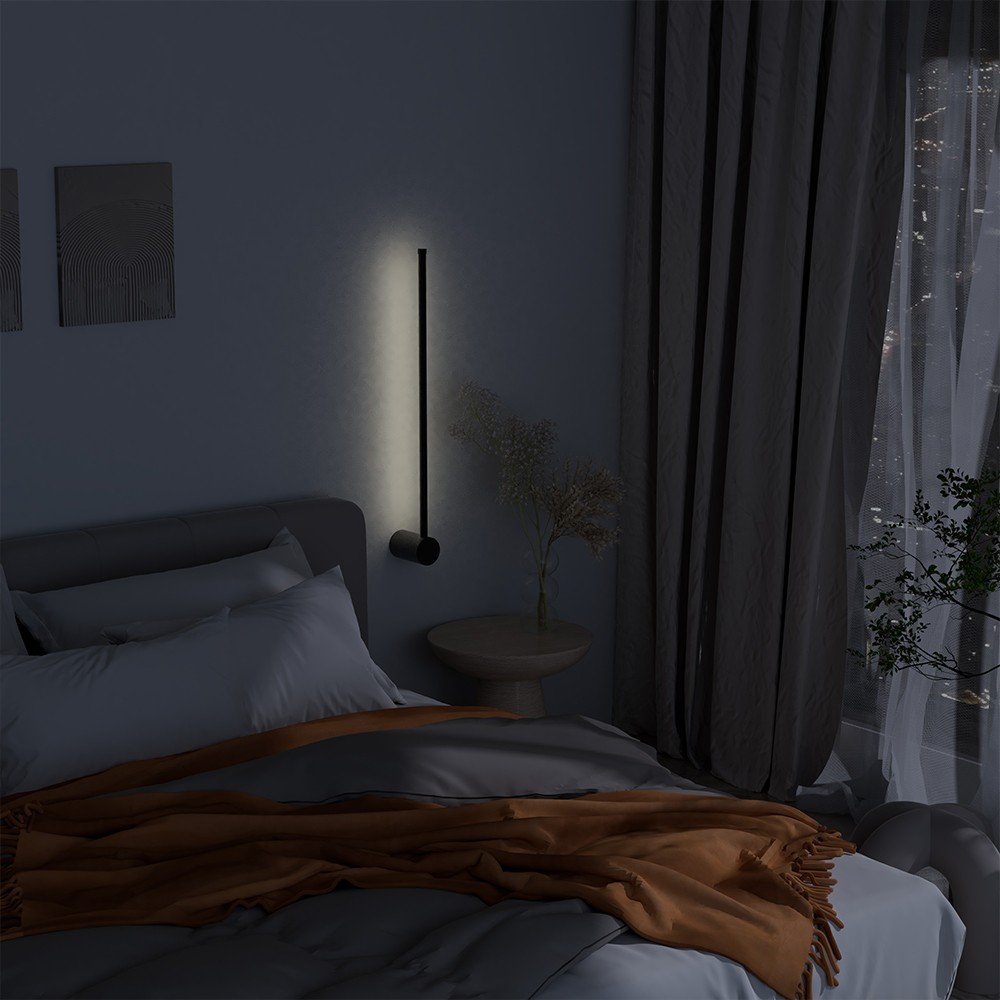 Aaradhya Modern Minimalist Rotatable Linear Black LED Wall Light