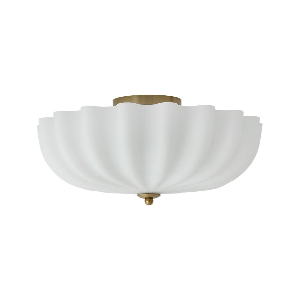 Dakota Modern Flower Shape Milk Glass Ceiling Light