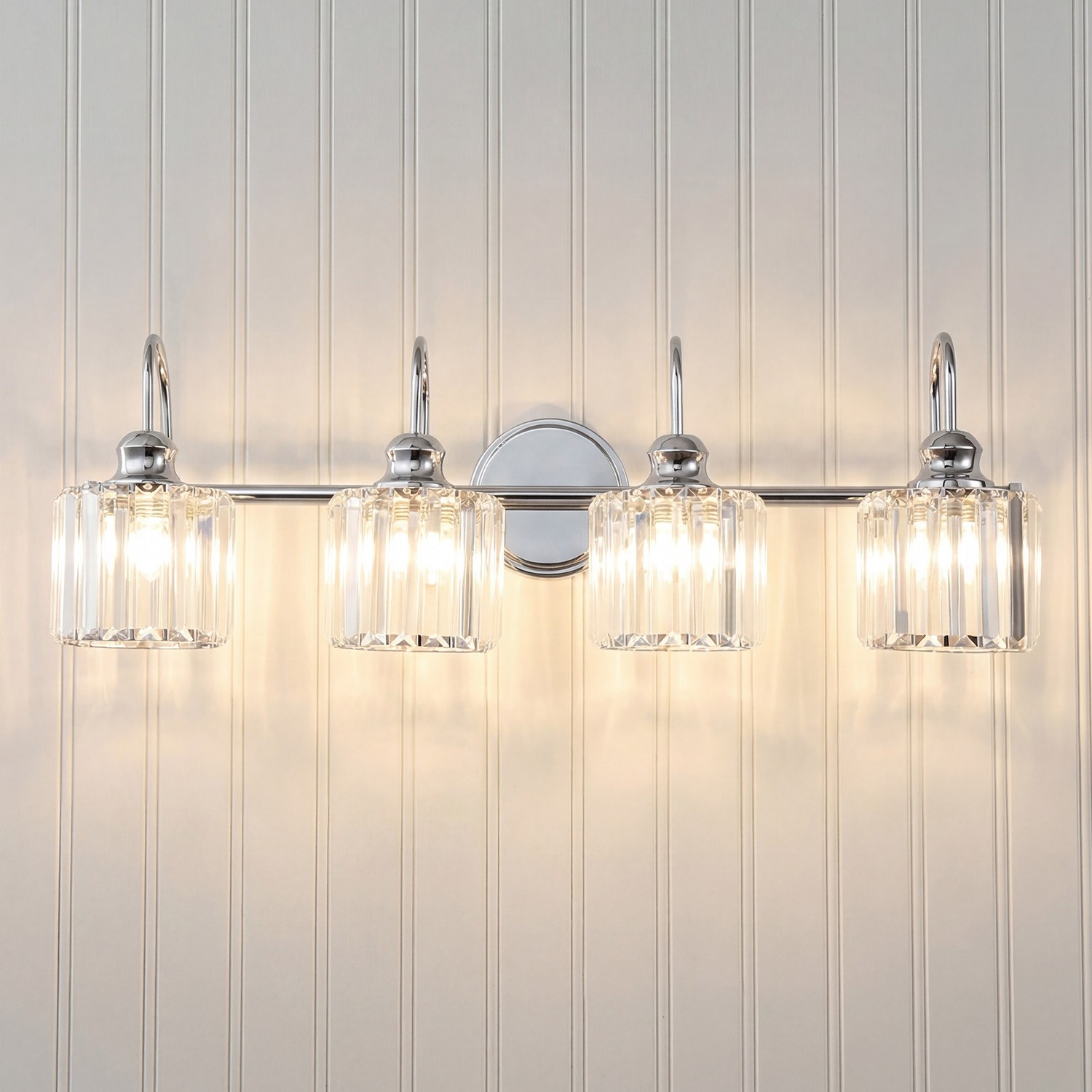 Naeris Modern Square Crystal Wall Sconce