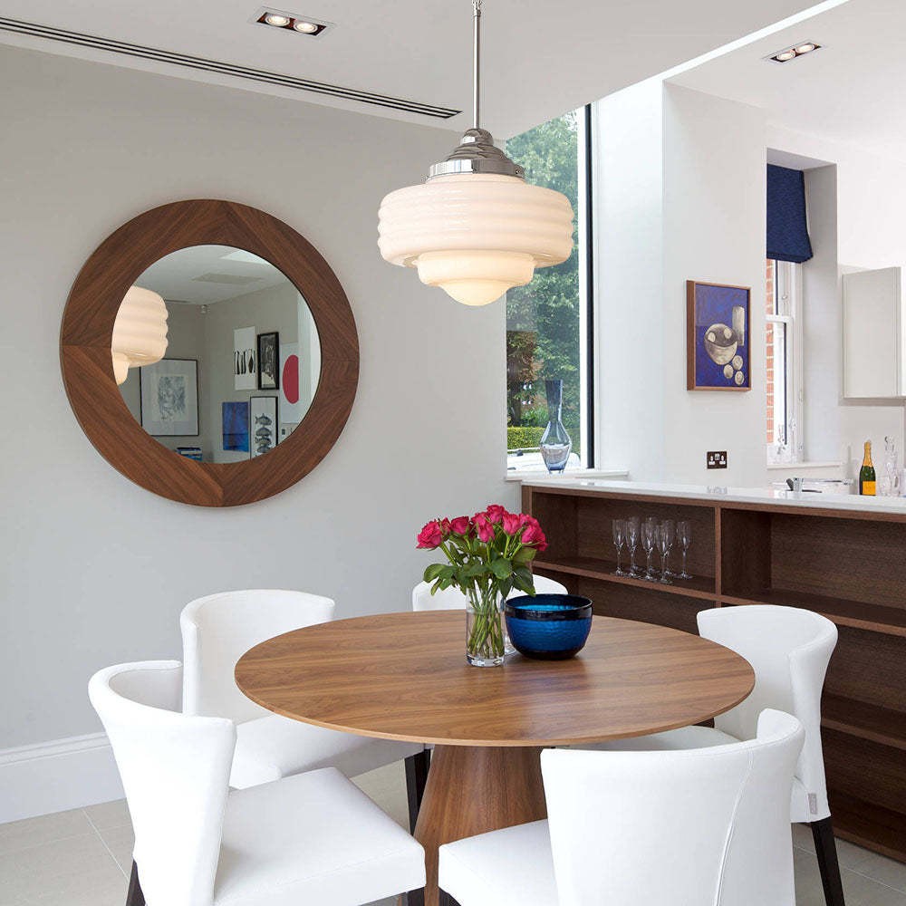 Bastian White Glass Multi Layers Pendant Lights