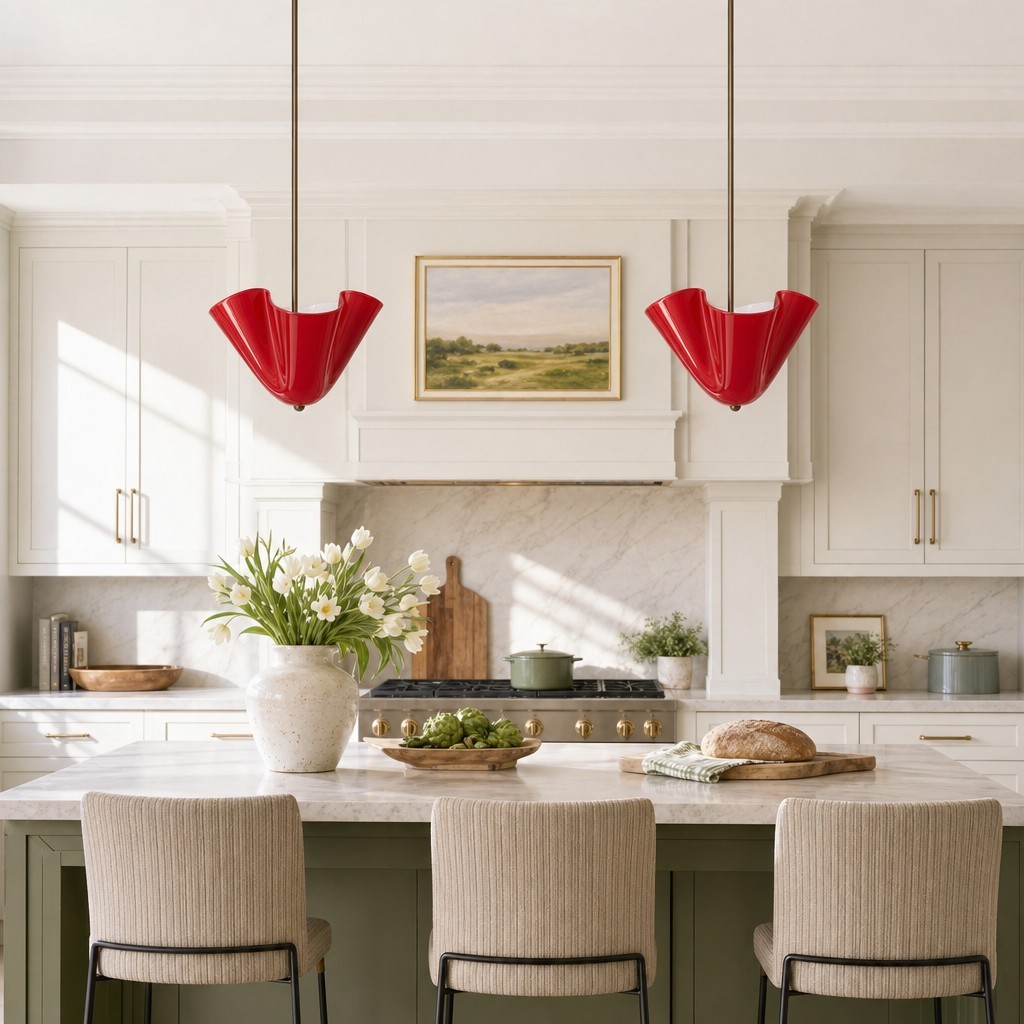 Franklin Modern Shell Glass Fazzo Pendant Light
