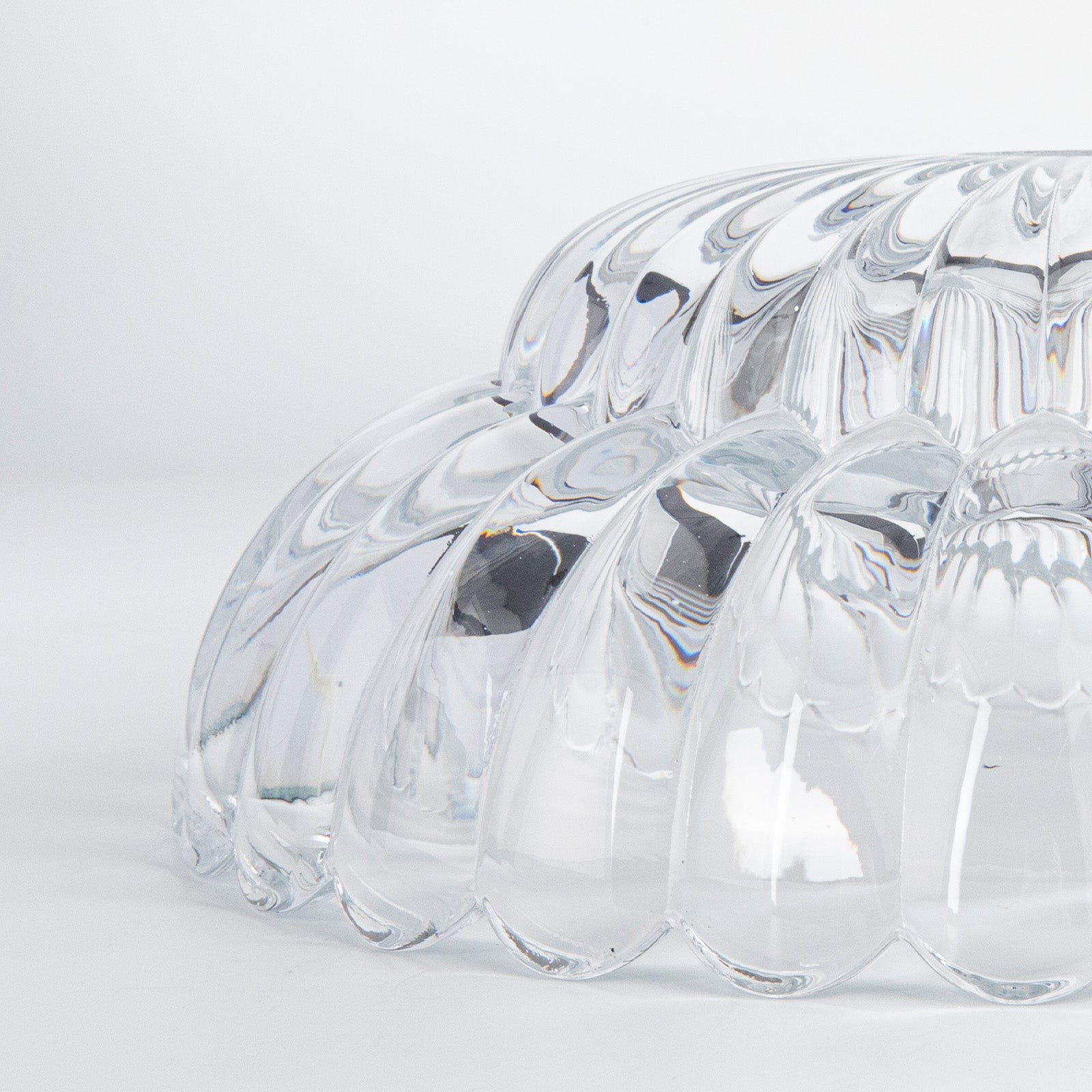 Fyxar Clear Glass Scalloped Flush Mount Light