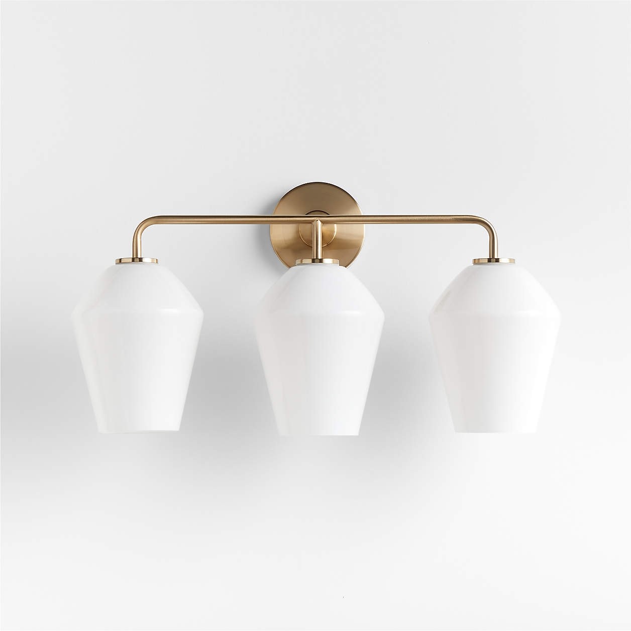 Konig Minimalist 3-Light Brass Glass Wall Light