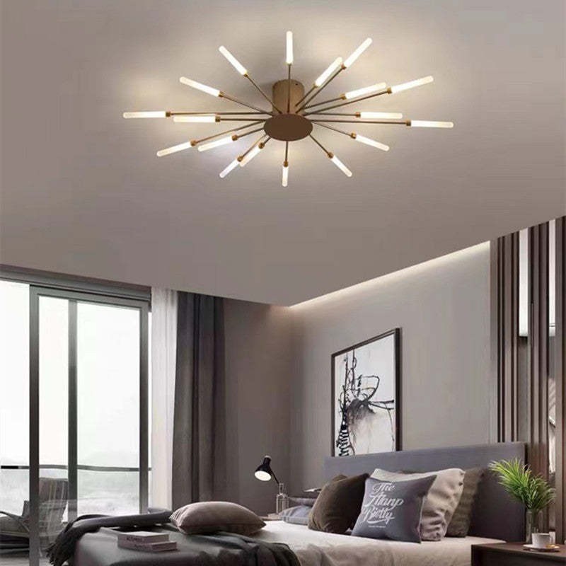 Pranika Modern Sputnik LED Fireworks Semi Flush Mount Ceiling Light