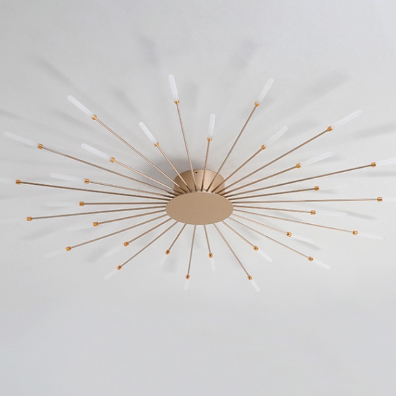 Pranika Modern Sputnik LED Fireworks Semi Flush Mount Ceiling Light