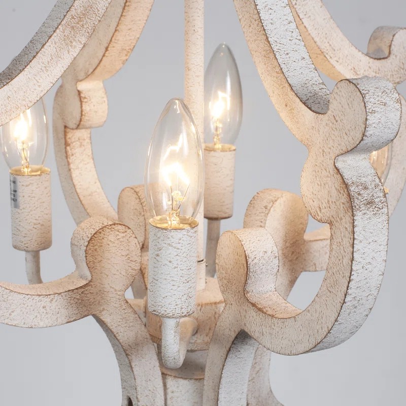 Astridina Rustic Antique Wooden French Country Chandelier