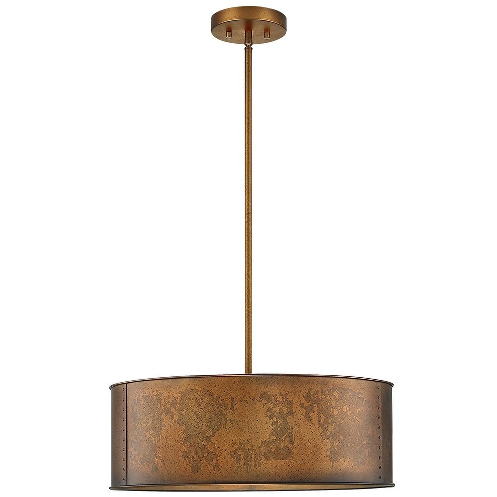 Zanthe 4 Light Vintage Industrial Iron Drum Chandelier