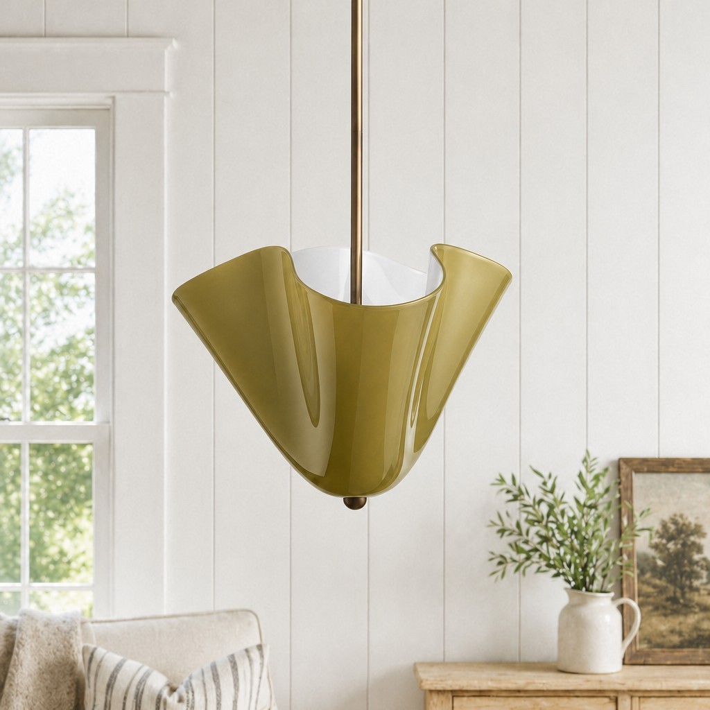 Franklin Modern Shell Glass Fazzo Pendant Light