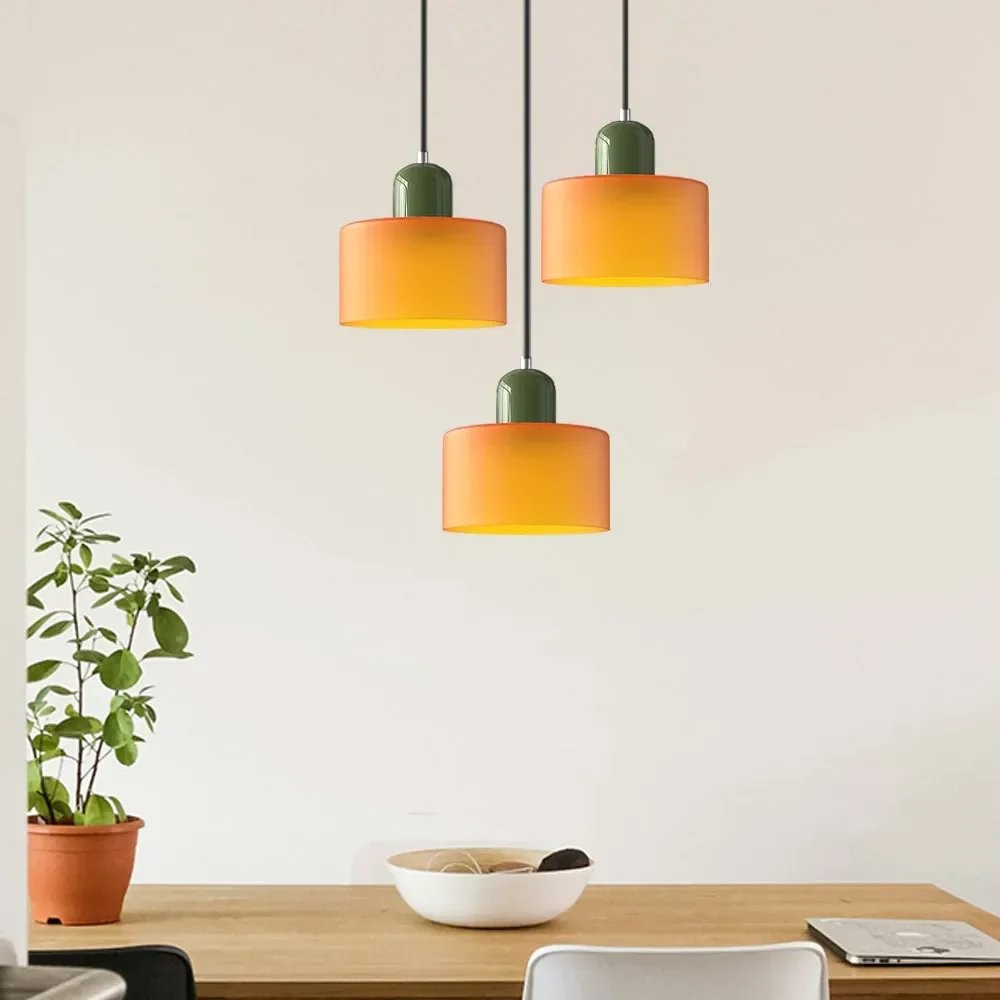 Colorful Creative Small Fresh Glass Shade Pendant Light