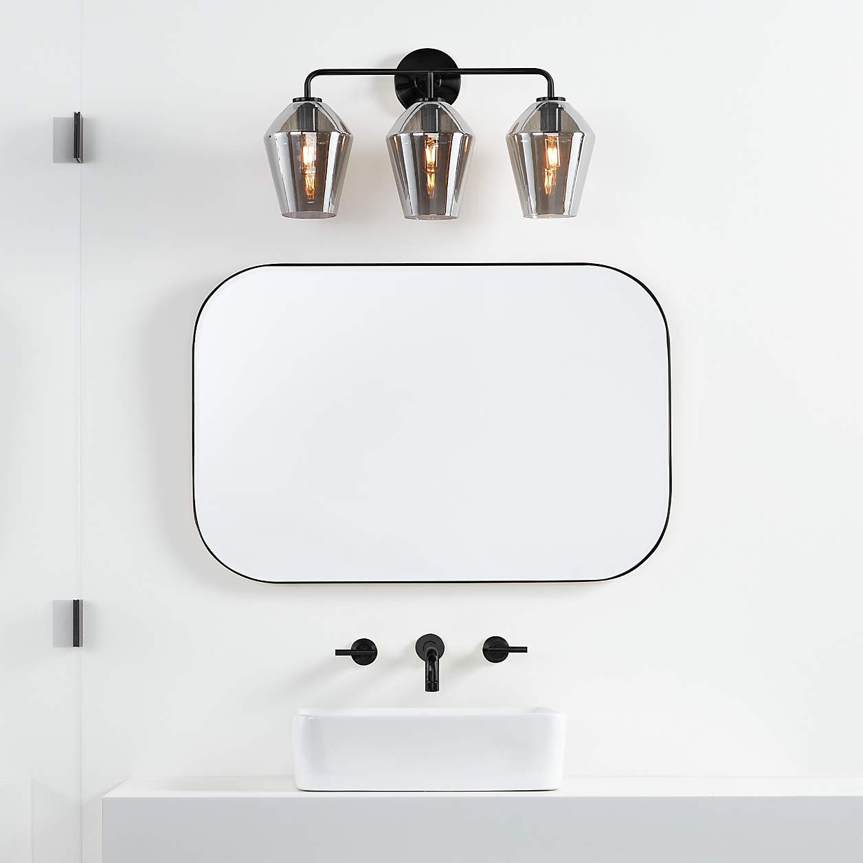 Konig Minimalist 3-Light Brass Glass Wall Light