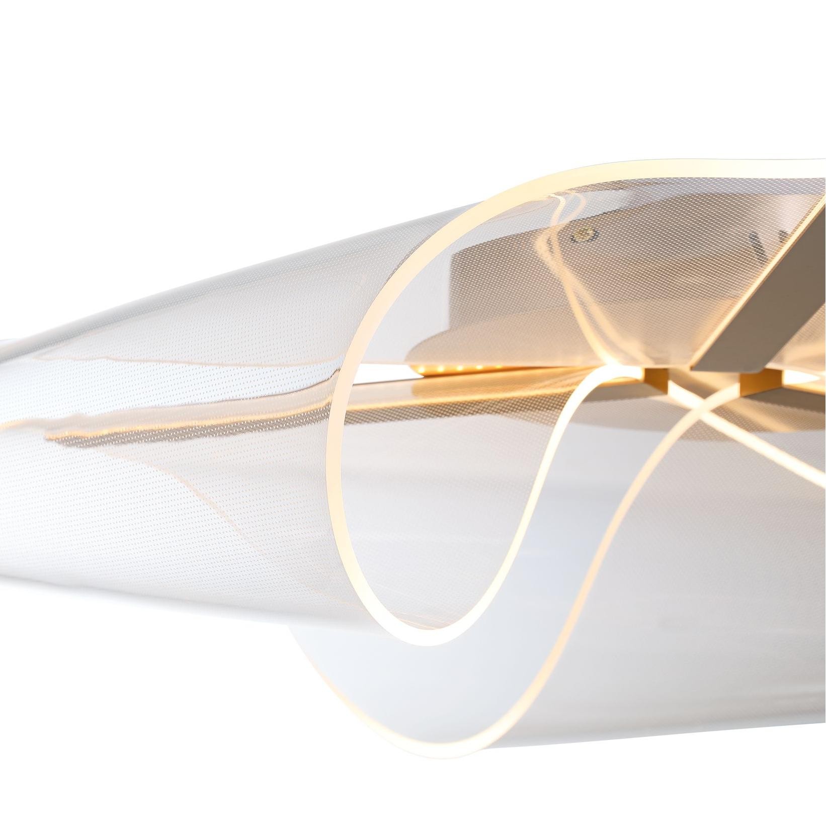 Geryn Brushed Gold Acrylic Flower Led Ceiling Light