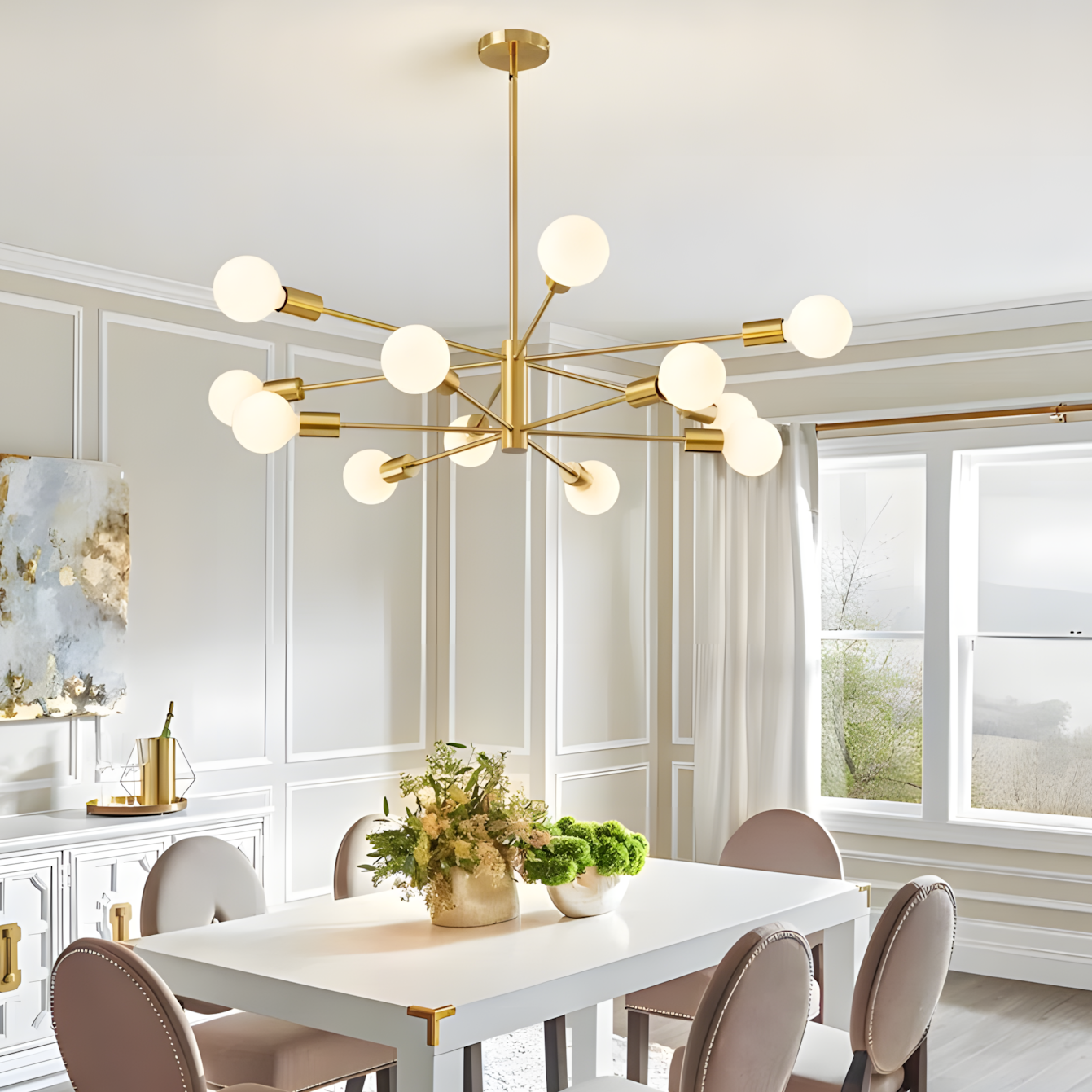 Drayven Modern Tiered Sputnik Metal Chandelier