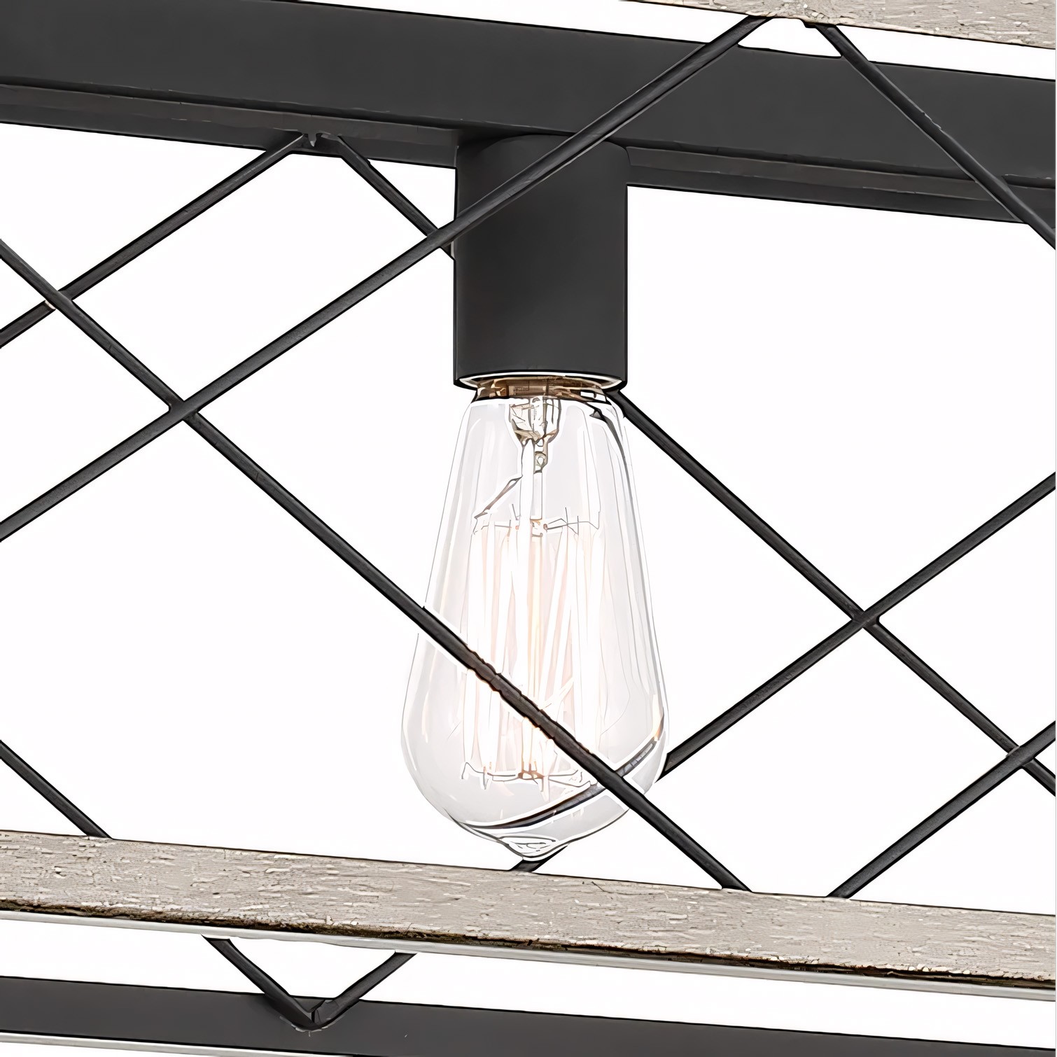 Wrylor Farmhouse 7 Light Steel Rectangle Chandelier