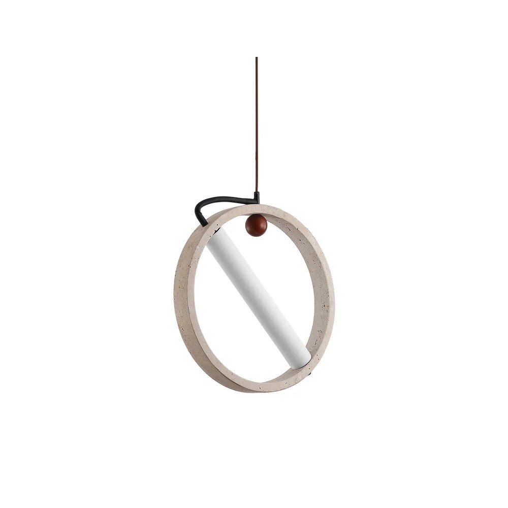 Conlan Japanese Travertine Circular Pendant Light