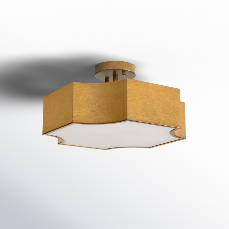 Alden 3-Light Drum Shade Semi Flush Mount