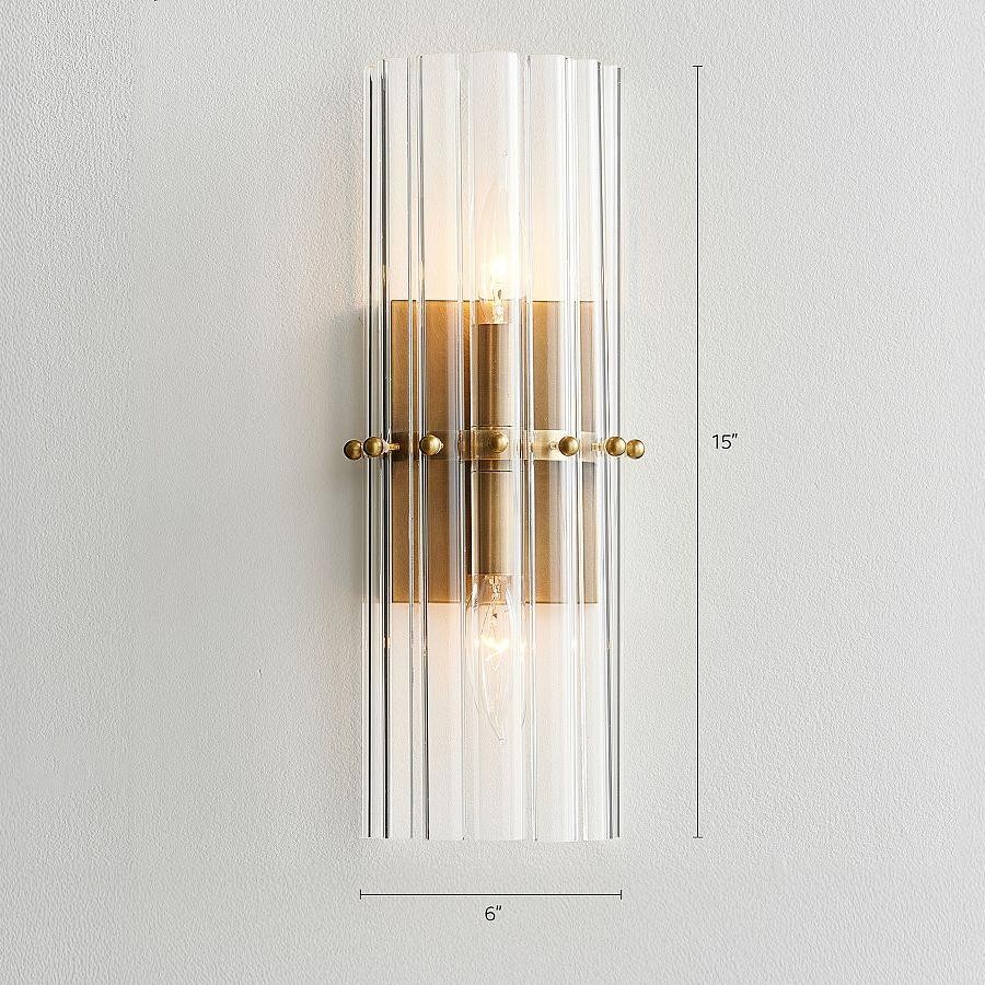 Vovizy Farmhouse Double Mallory Crystal Sconce