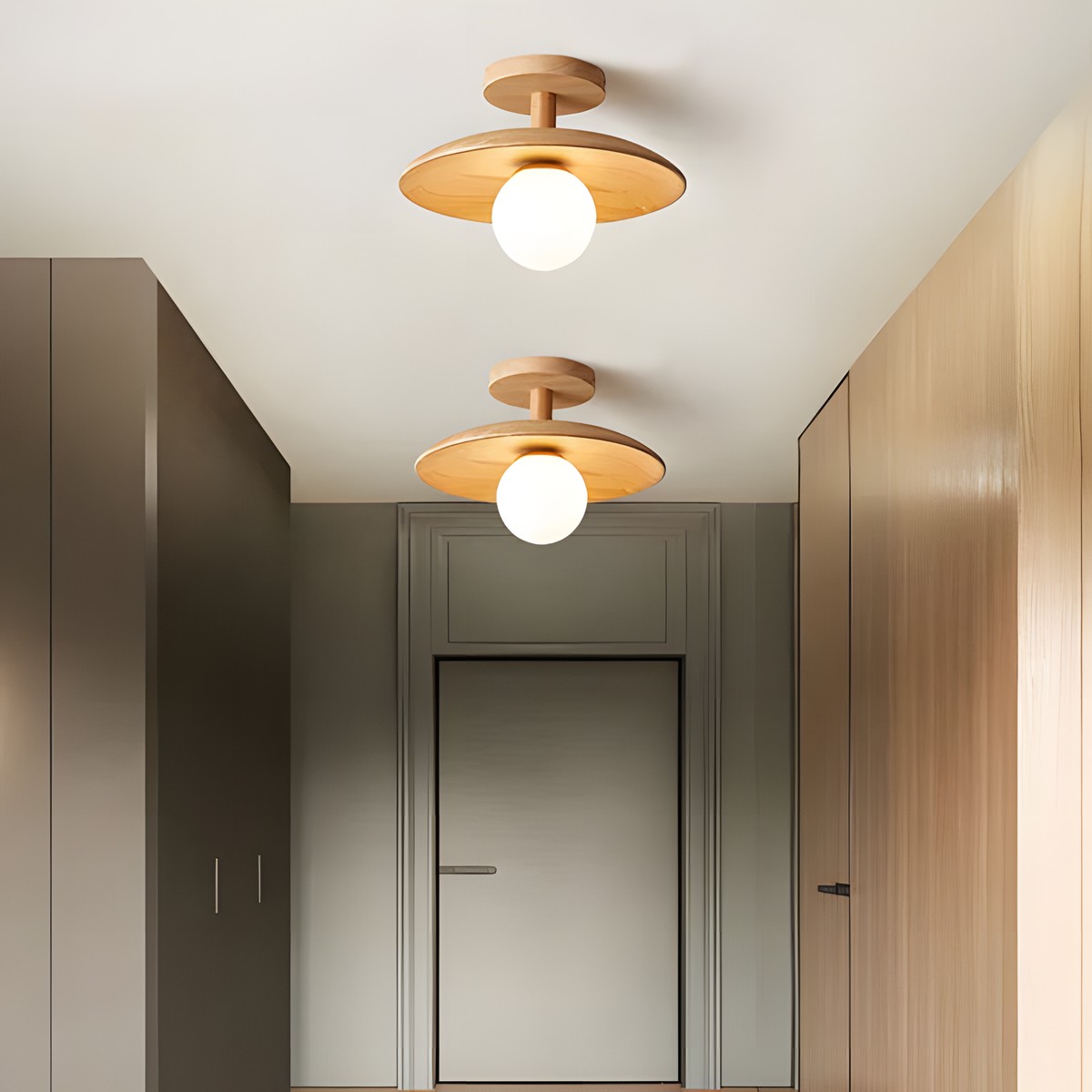 Oza Wooden Plafon Ceiling Light