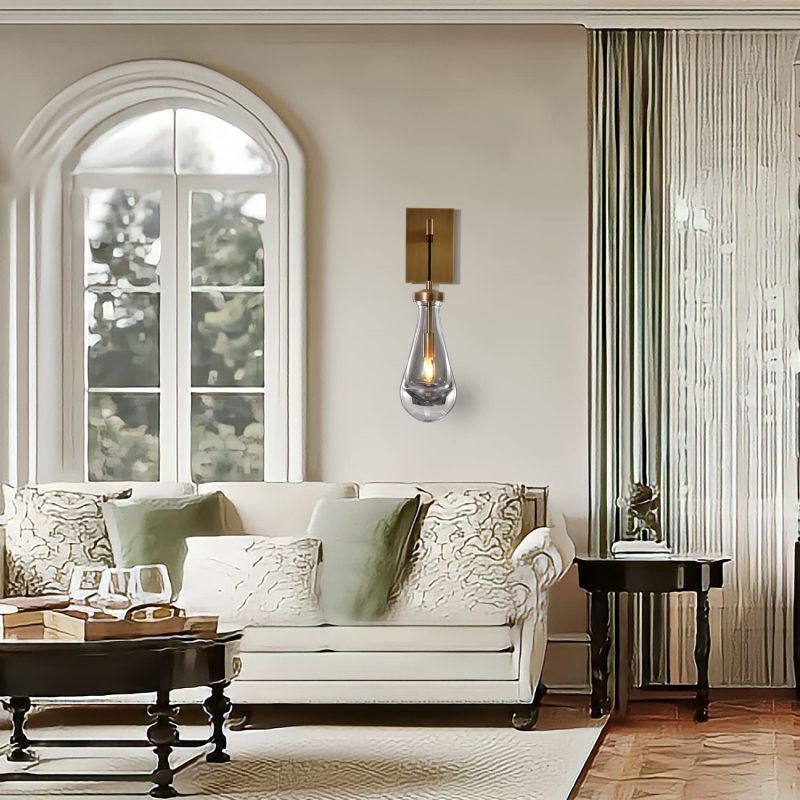 Ozonoa Raindrop Modern Solid Brass Wall Sconce