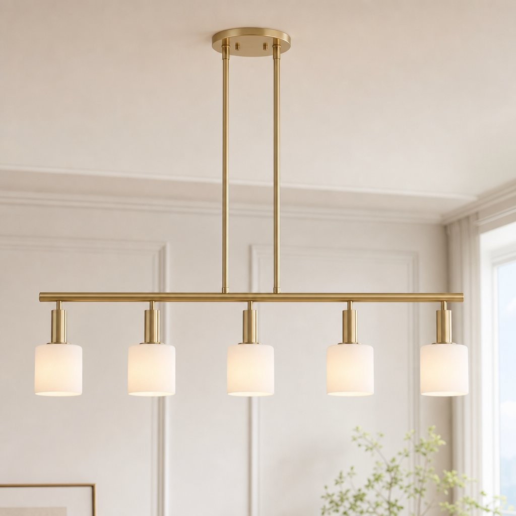 Aura Modern Linear Porcelain Chandelier