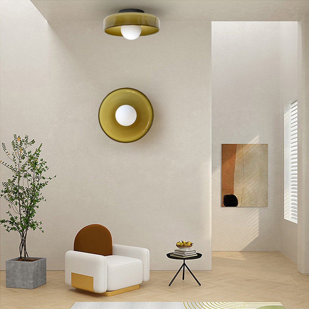 Zayn Colorful Glass Round LED Ceiling Light