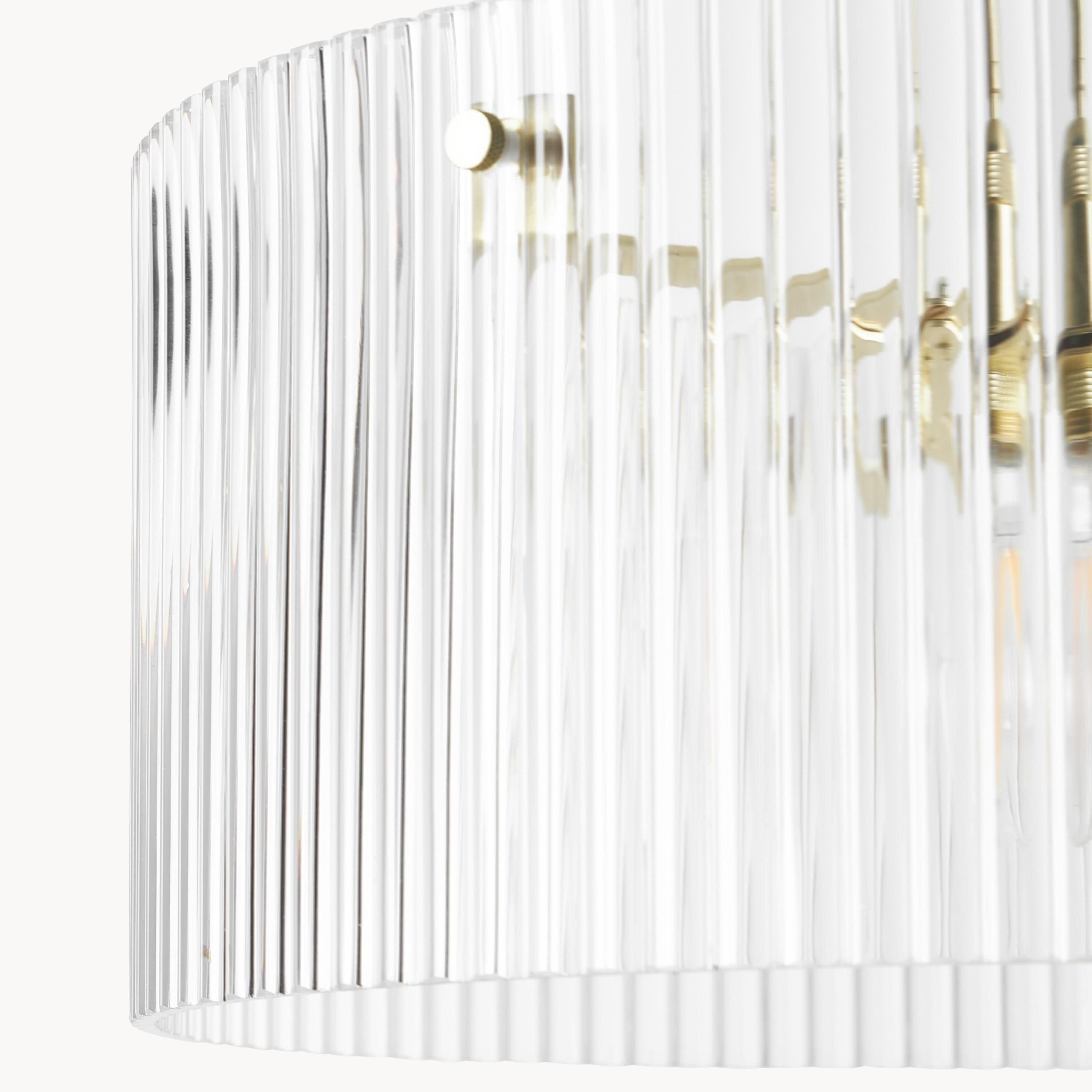 Erisen Farmhouse Ribbed Glass Pendant Light