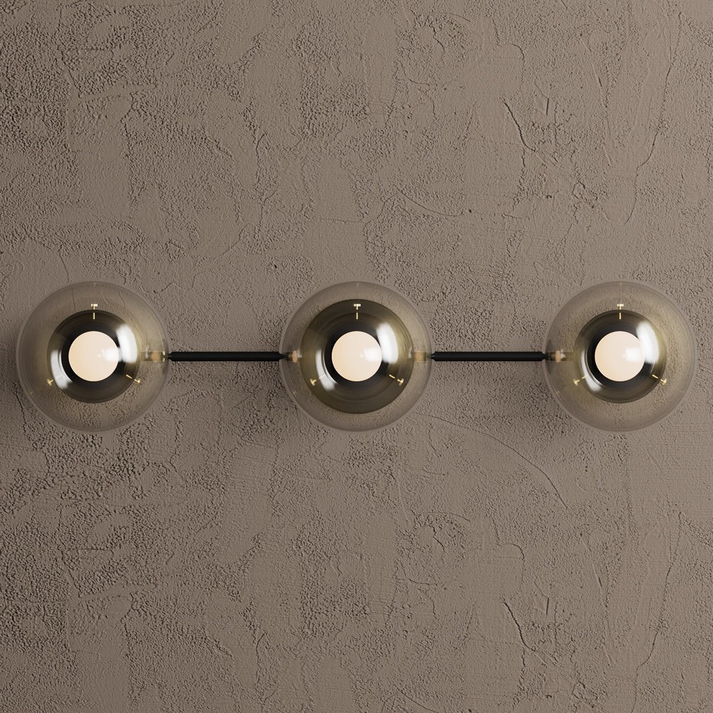 Philo Nordic 3-light Glass Globes Wall Light