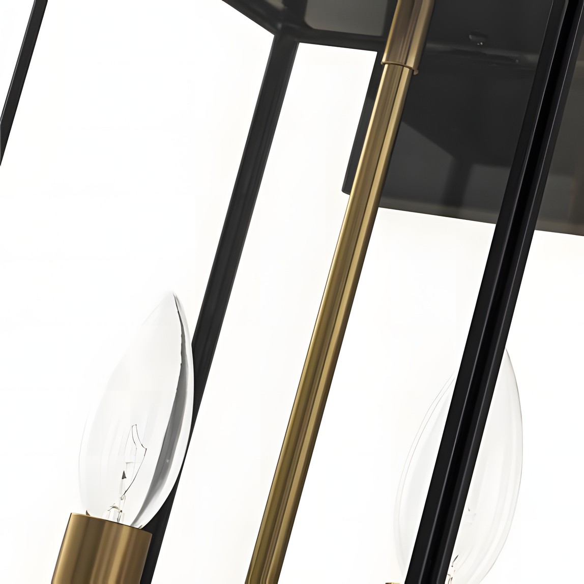 Lindsay Farmhouse Black And Brass Outdoor Lantern Wall Light