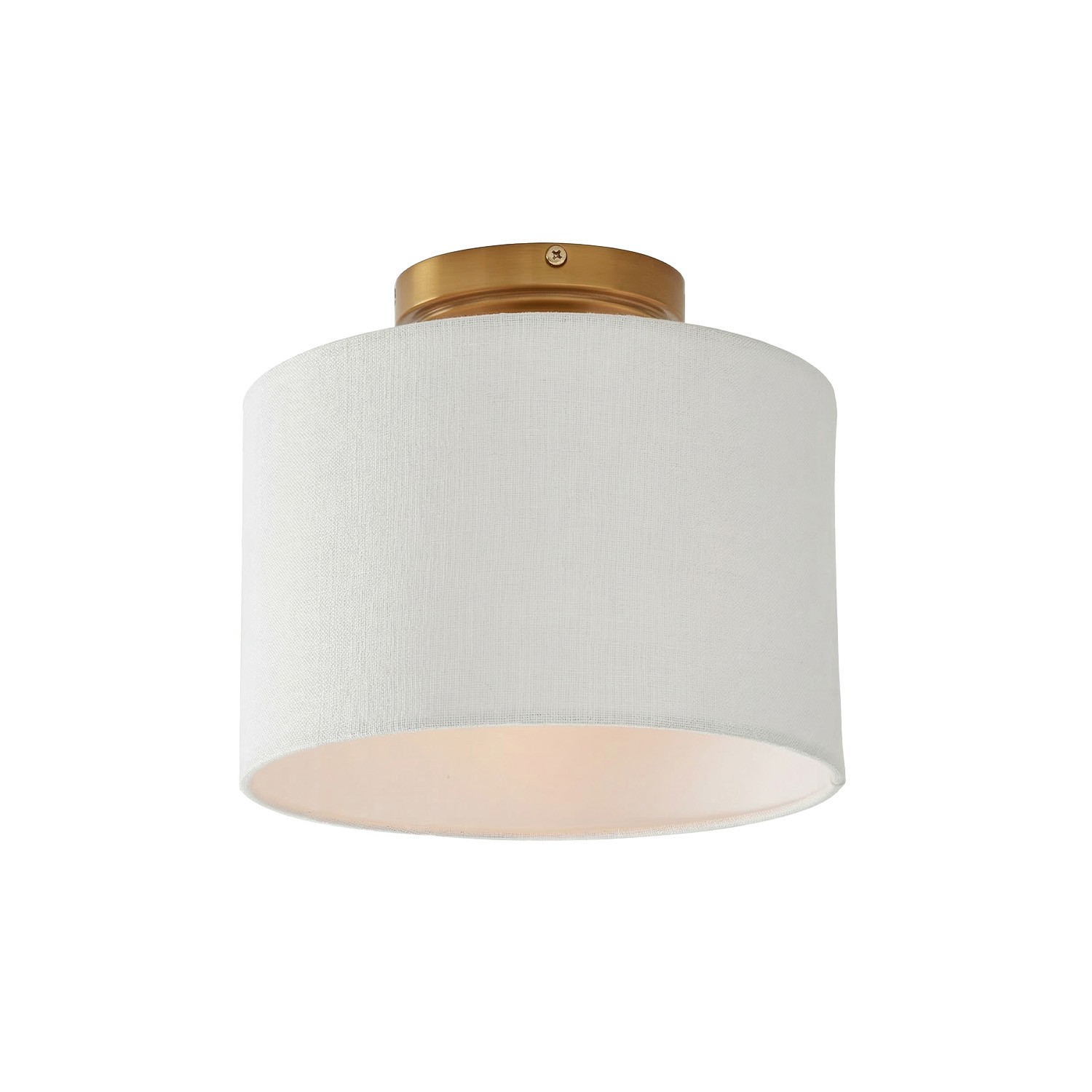 Kaethe Fabric Drum Shade Semi Flush Mount Light