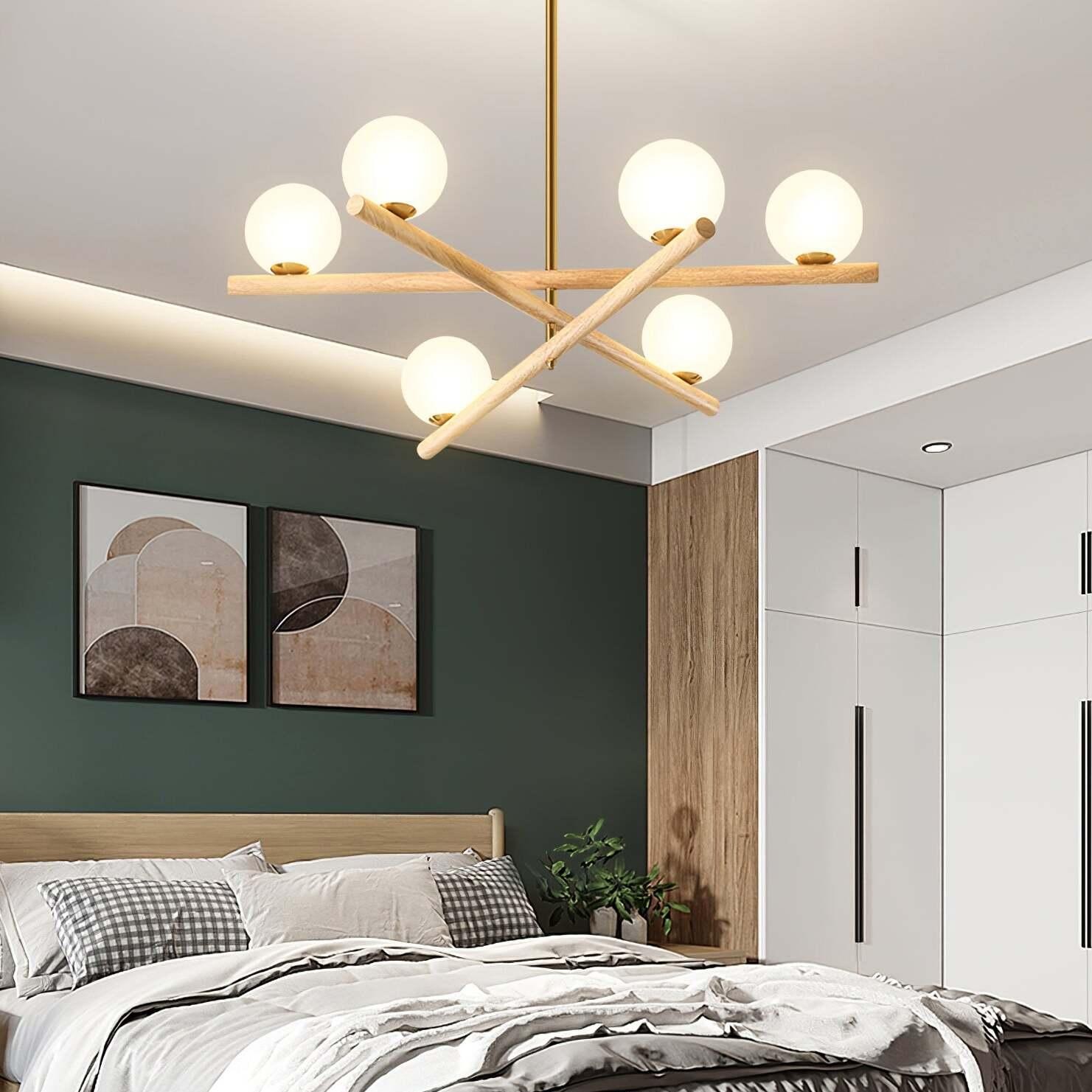 Delilah Minimalist Line Ball Chandelier