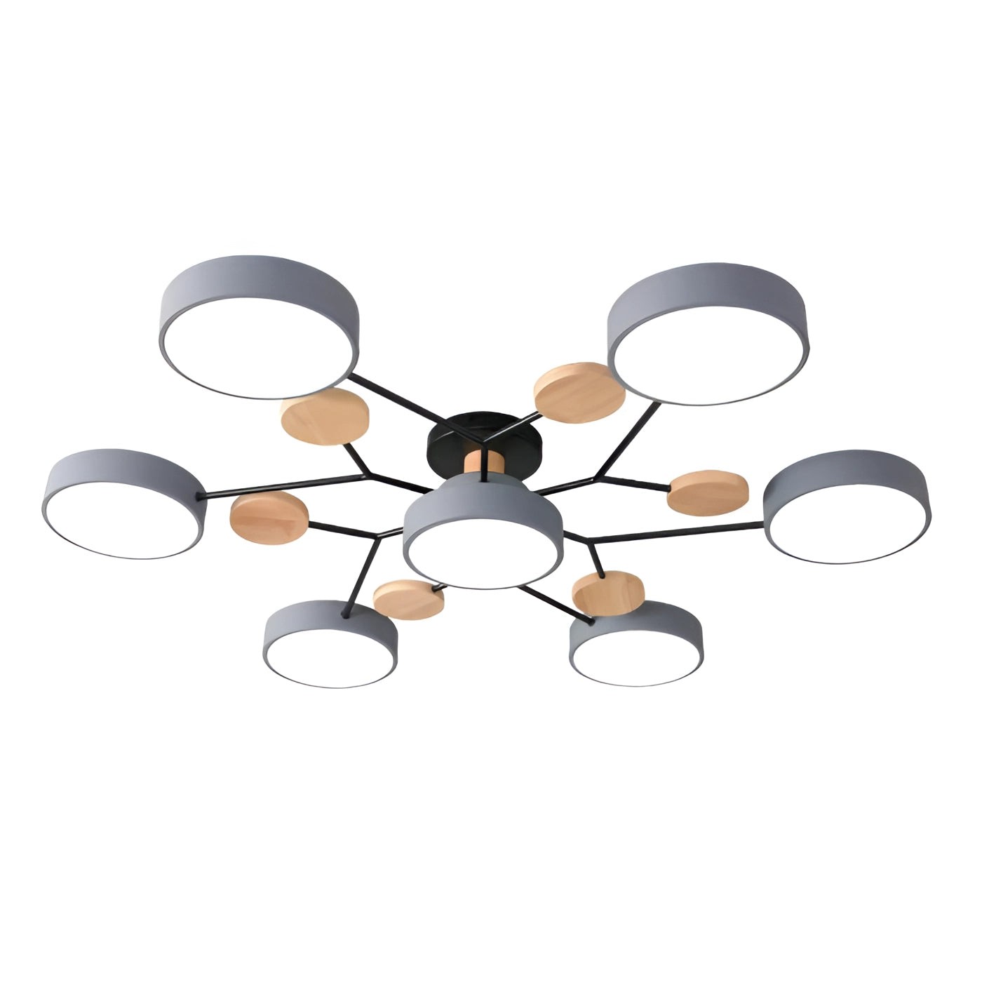 Phelith Scandinavian Round Molecule Branch Led Ceiling Light